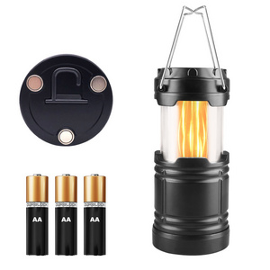 STARYNITE Battery Operated 39 Leds Dancing Flame Led Camping Lantern Light with Magnets and Hooks on Bottom