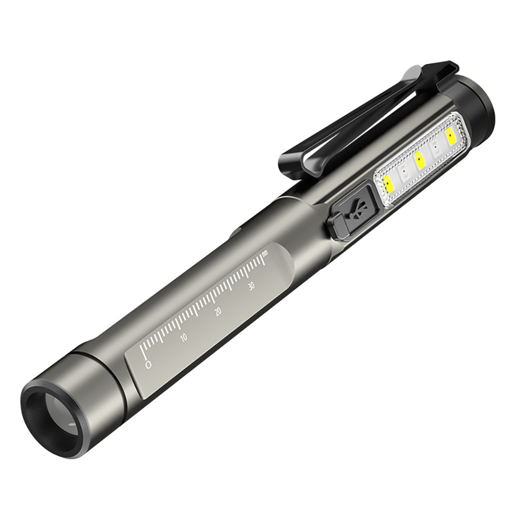 STARYNITE Aluminum Rechargeable Medical Flashlight Pen Torch Light in Yellow White and Purple