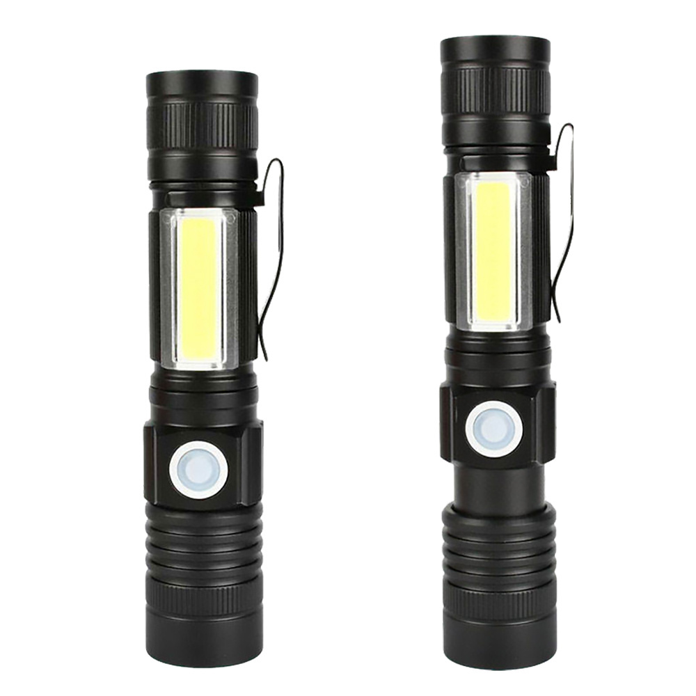 STARYNITE EDC Aluminum Rechargeable Led Tactical Magnetic Flashlight with Side Cob Work Light