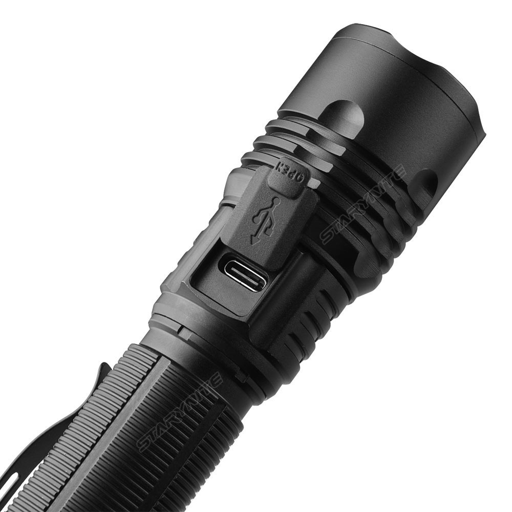 STARYNITE 600 Lumens XHP50 Rechargeable Led Flashlight Powered by 18650 Battery