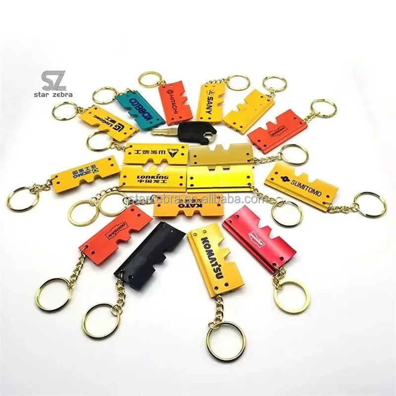 For excavator accessories Hitachi Kato Doosan Kobelco Komatsu Sany bucket key chain chain plate metal pendant small gift buckle