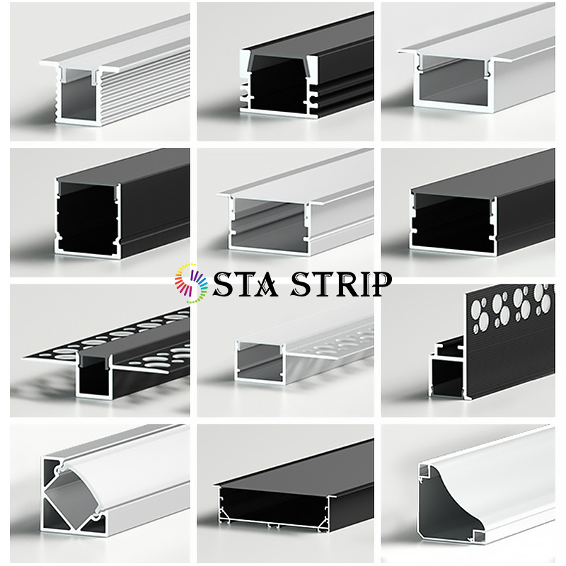 Led Aluminum Profile Surface Mount Linear Lighting Profil Channel Housing 45 90 Degree Corner Aluminum Profile LED Strip Light