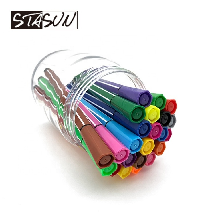 Stasun high quality back to school Multi Colors Washable Drawing Felt Tip Water color Pen