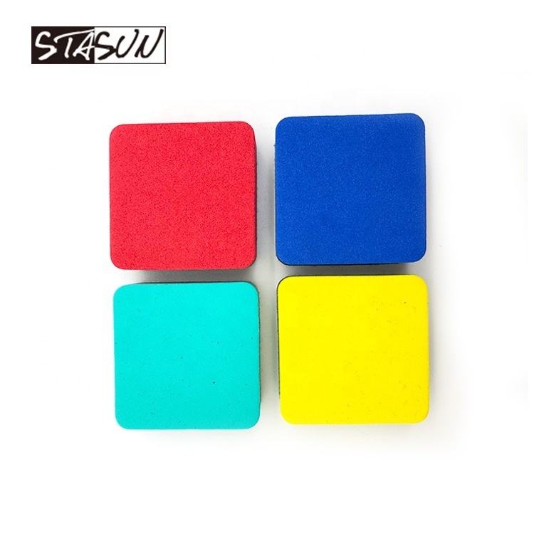 STASUN square small size customized Logo dry erase EVA magnetic felt whiteboard eraser