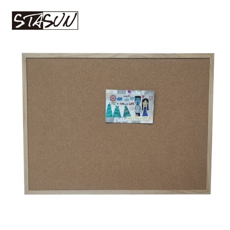 STASUN Popular Top Sell Wooden Frame Pin Bulletin Cork Board Notice Board