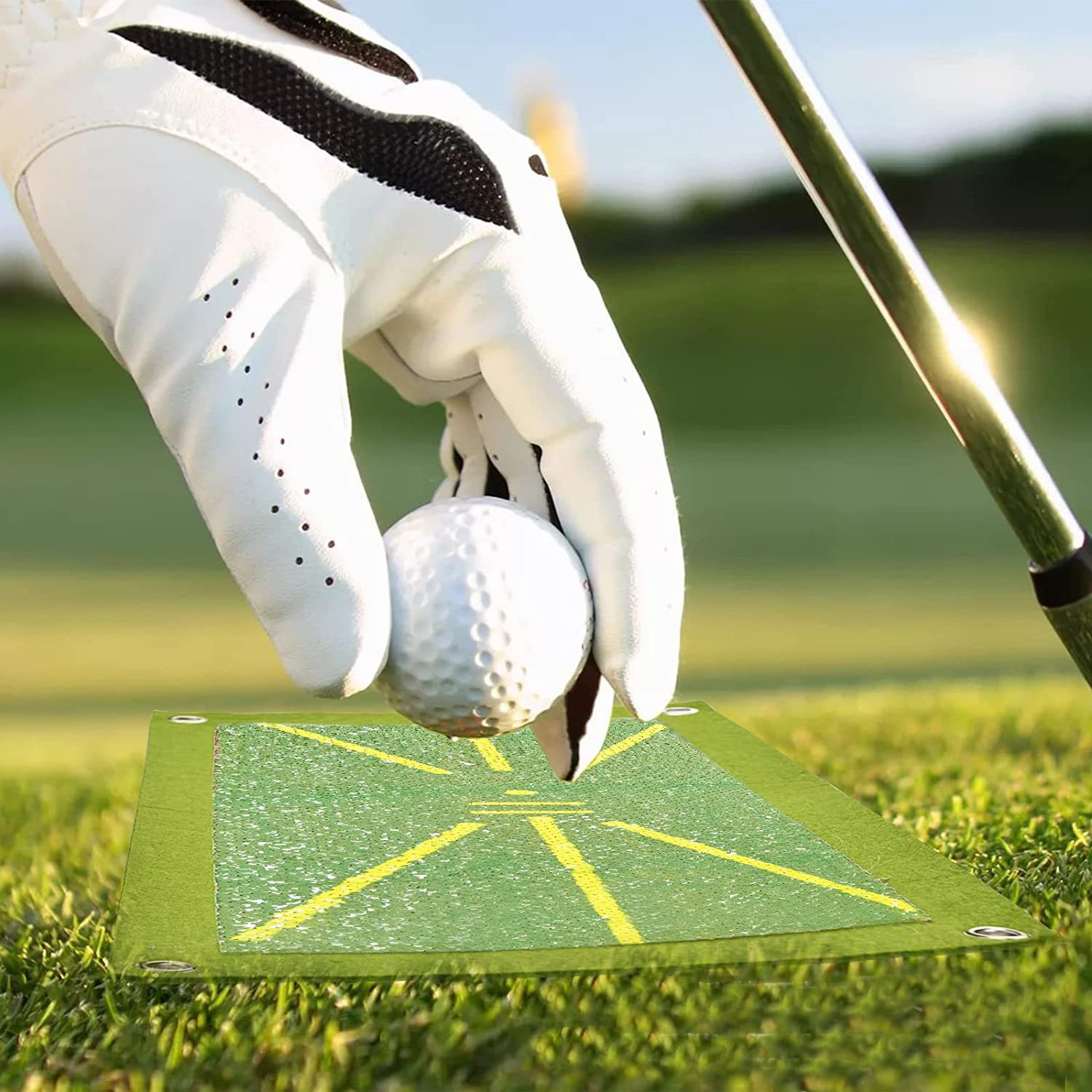 2023 Hot Sell Golf Training Mat Practice Hitting Aid Durable Marking Pad Direction Detection Analysis Golf Swing Trajectory Pad