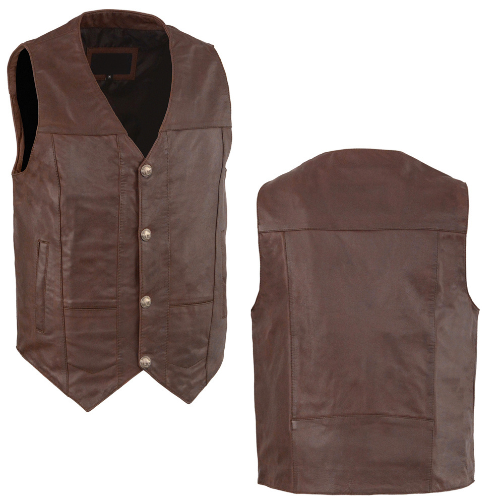 Classic Suede Cowboy Vest With Fringe | Fringe Vest Leather Brown Suede Cowboy Vests Western Style