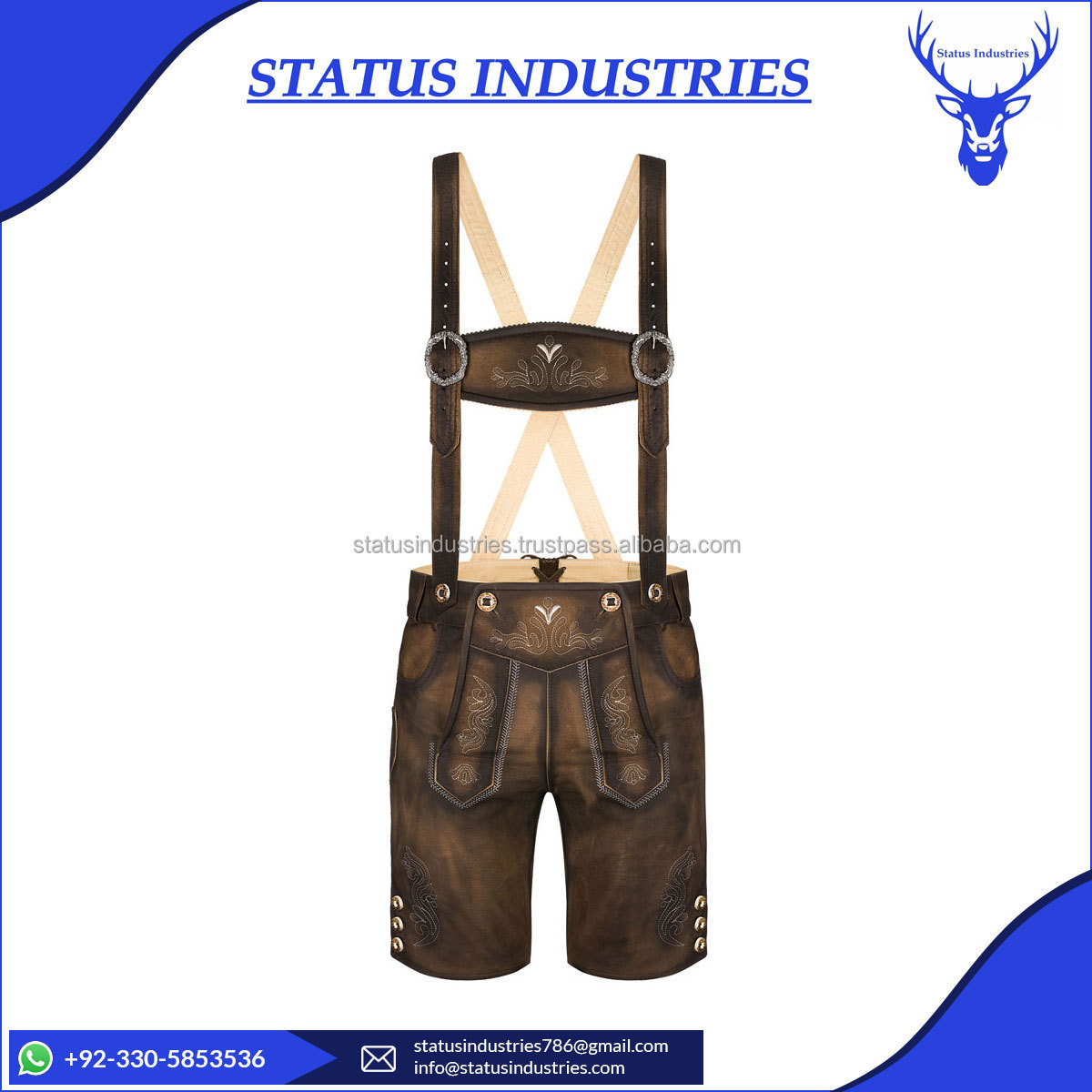 Mens Bavarian lederhosen blank high quality suede leather Shorts custom design latest German Bavarian Shorts