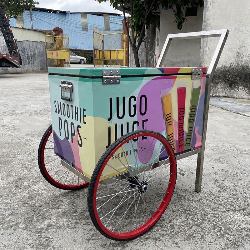 Factory Direct Price Ice Truck Mobile Italian Ice Cream Push Trailer Popsicle Carts Freezer Bicycle For Sale