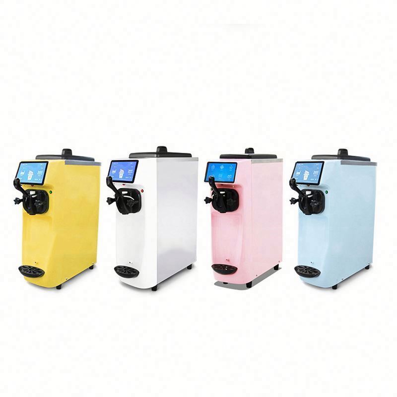 25L/H Soft Serve Floor Model Ice Cream Machine with Air Pump, 2 Hoppers, and 3 Dispensers 110V-230V