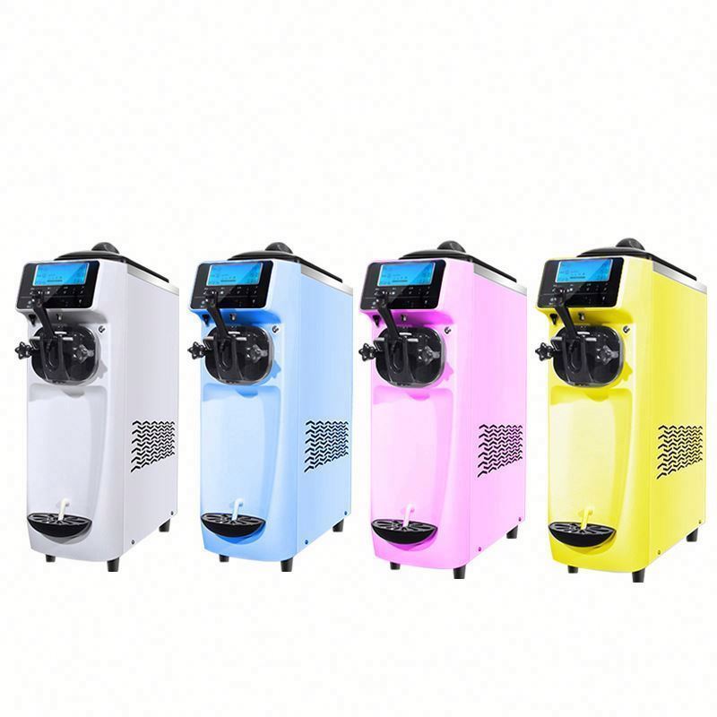 25L/H Soft Serve Floor Model Ice Cream Machine with Air Pump, 2 Hoppers, and 3 Dispensers 110V-230V