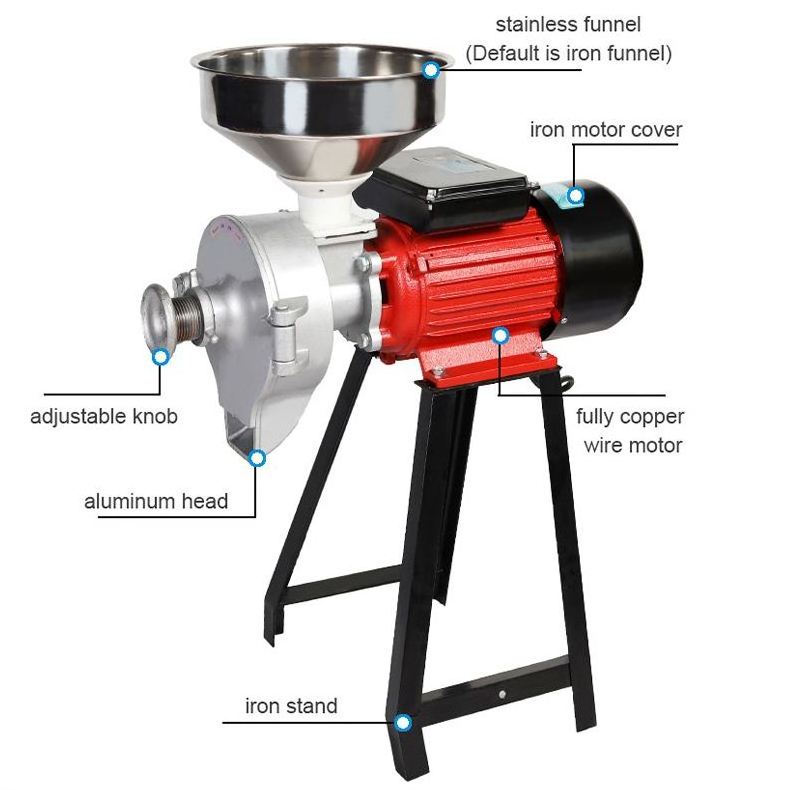 Household grain grinder manufacturer's price electric grain mill barley grinder malt crusher