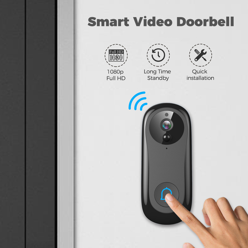 Video Doorbell outdoor Dual storage mode 1080p  Night Vision Rechargeable  WiFi Smart  wireless doorbell