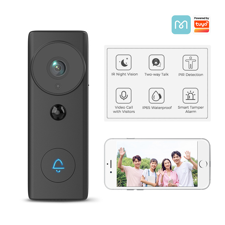 2K Wifi Video Intercom Home Smart Wireless Security Doorbell Door Phone System with HD Talking Door Bell Camera