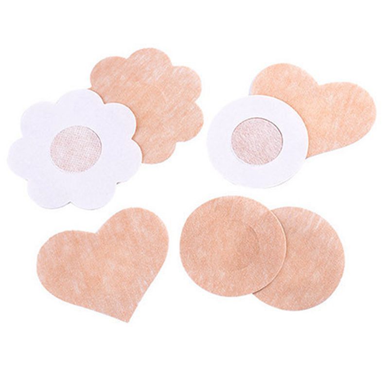 Sexy Disposable Adhesive Breast Nipple Cover Sticker Bra Pad Patch Disposable Breathable Satin Nipple Cover