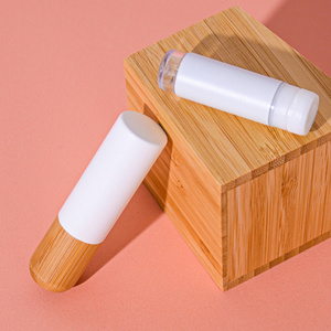 Custom Logo Packaging Box Wholesale Bulk 15ml Bamboo Cosmetics Empty Lipstick Tubes