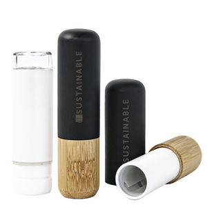 Custom Printed Logo Shiny Black Empty Round Lipbalm Lipstick Tube