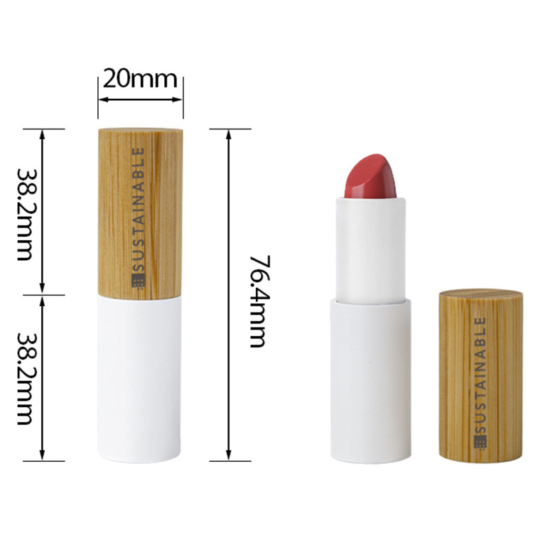 Vendor Wholesale Wooden & Bamboo Packaging 5g Cosmetic Packaging Pink Rose Bow Lipstick Case Empty Lipstick Tube