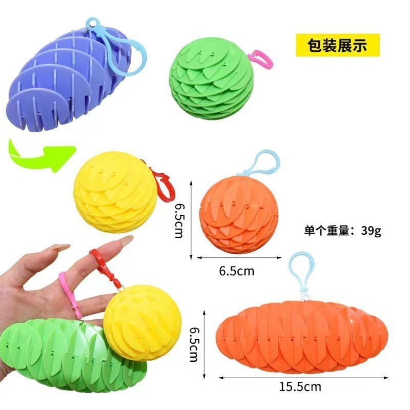 Cute Popping Worm Squeeze Toys Novelty Geometric Finger Slug Kinetic Squishy Sensory Fidget Toys decompression worm toy