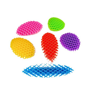 Cute Popping Worm Squeeze Toys Novelty Geometric Finger Slug Kinetic Squishy Sensory Fidget Toys decompression worm toy