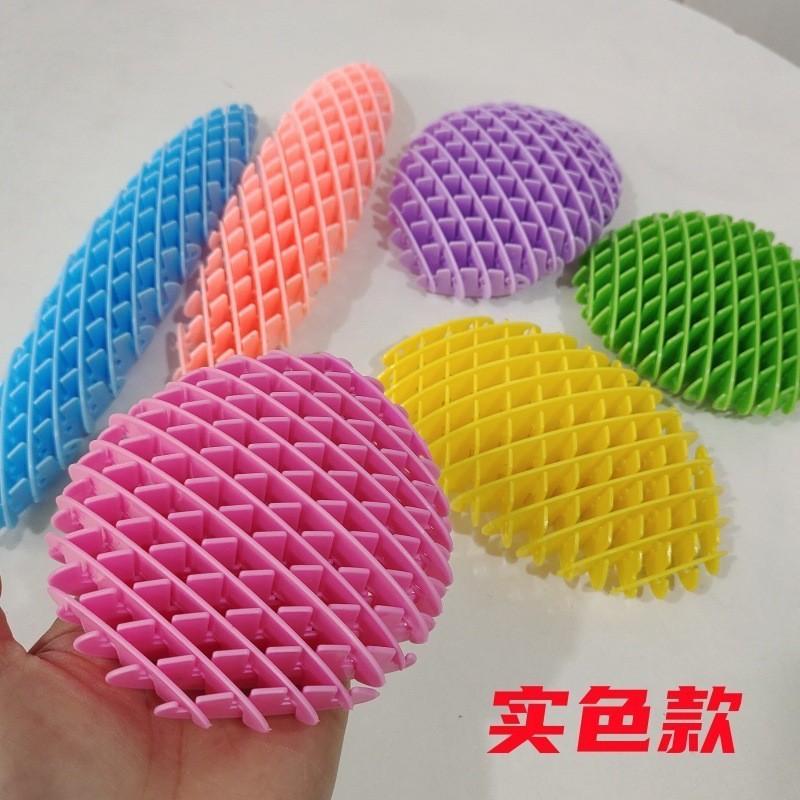 Cute Popping Worm Squeeze Toys Novelty Geometric Finger Slug Kinetic Squishy Sensory Fidget Toys decompression worm toy