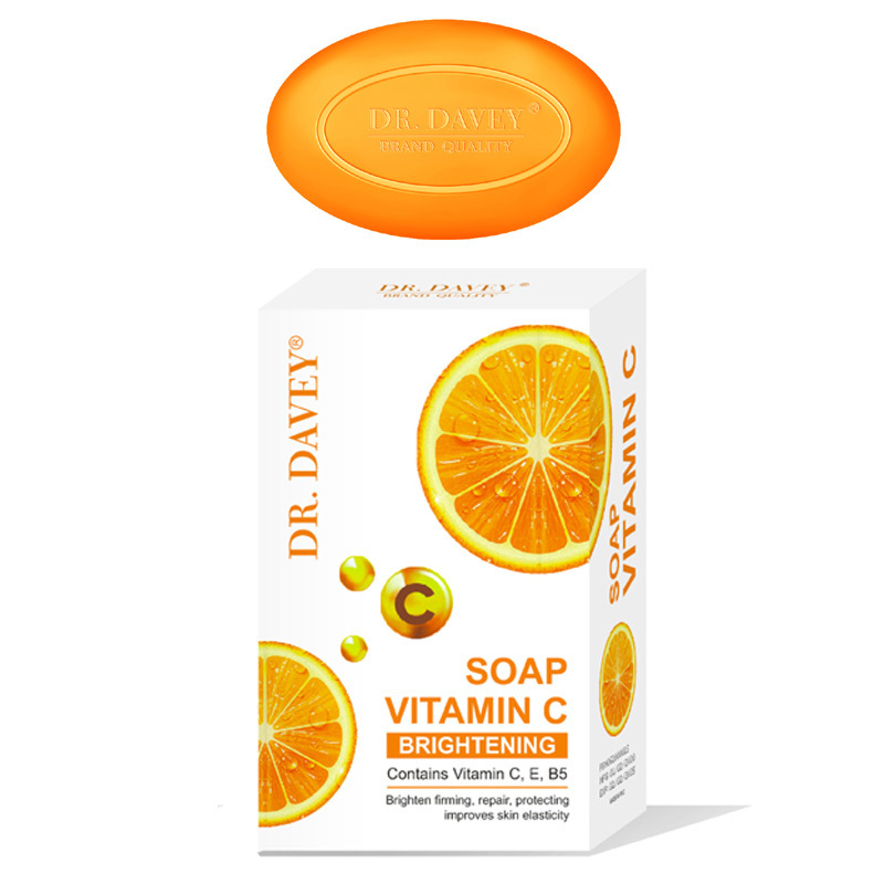 DR.DAVEY Vitamin C Face soap Brightening Skin with vitamin C,E,B5 ,body soap 100gram