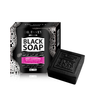 DR.DAVEY Activated Charcoal Black Face Soap Deeply Cleansing pores Anti-ance  Acne Treatment Body Soap Bars Source Manufacturer