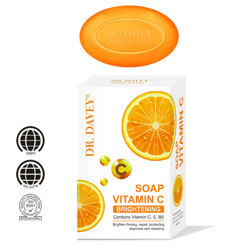 DR.DAVEY Vitamin C Face soap Brightening Skin with vitamin C,E,B5 ,body soap 100gram