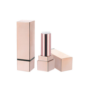 fancy design private label unique lipstick tube manufactures custom flat glitter rose gold lipstick tube case packaging 12.7 mm