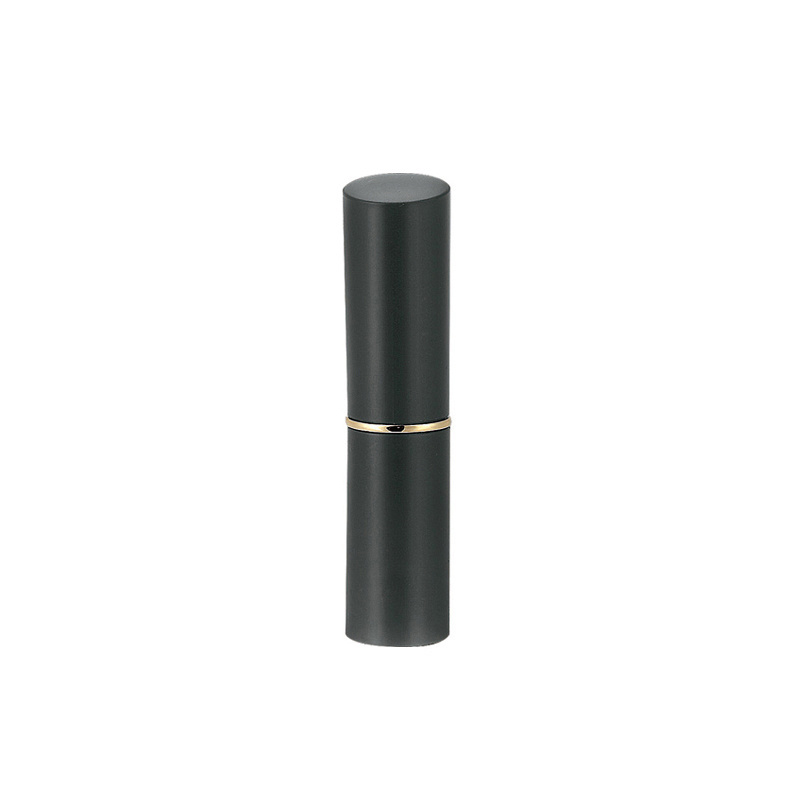 wholesale unique customized chapstick tube gold rim black empty round lipstick container tube