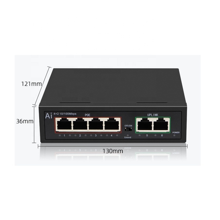 ip camera cctv system 48V 4 port poe switch