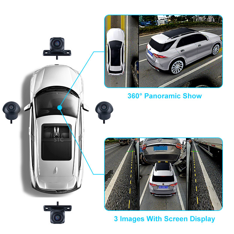 360 car camera Cable Bird View Camera Car 360 Degree Camera Cable Universal Car Reversing Aid Panoramic 3D HD 1080p 360