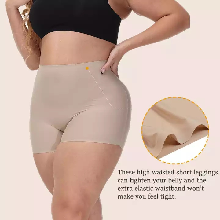 Seamless Underwear Shorts For Women Under Dress Plus Size XXXXL Ice Silk Boxers Shorts Women's Slip Shorts Legging