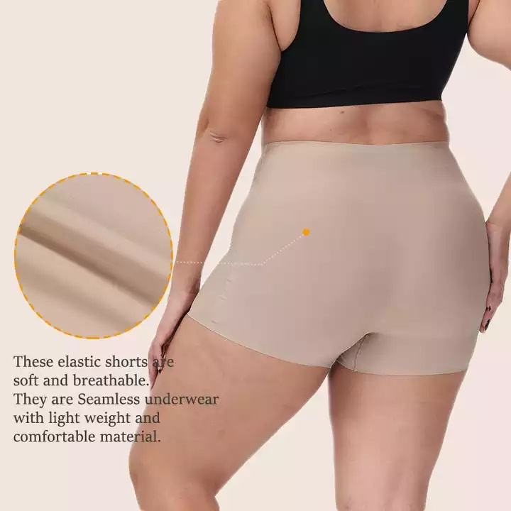 Seamless Underwear Shorts For Women Under Dress Plus Size XXXXL Ice Silk Boxers Shorts Women's Slip Shorts Legging