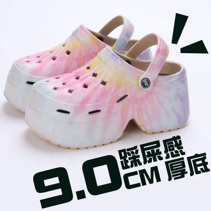 Soft slippery ladies casual Women Wedges shoes Stnm summer beach women EVA slides slipper plush shoes DIY clogs with high heel