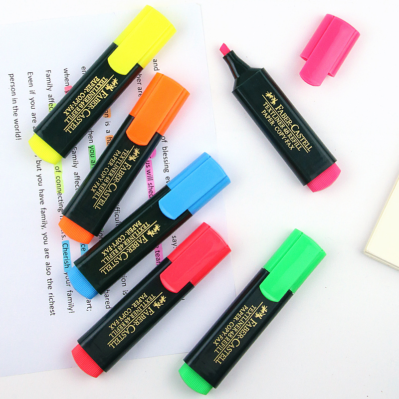 Wholesale Pastel Multicolor Customized Logo Highlighter Stationery Mini Colouring Maker Pen 6 Colors Highlighter Maker Pen