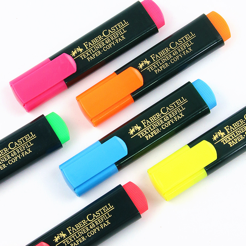 Wholesale Pastel Multicolor Customized Logo Highlighter Stationery Mini Colouring Maker Pen 6 Colors Highlighter Maker Pen