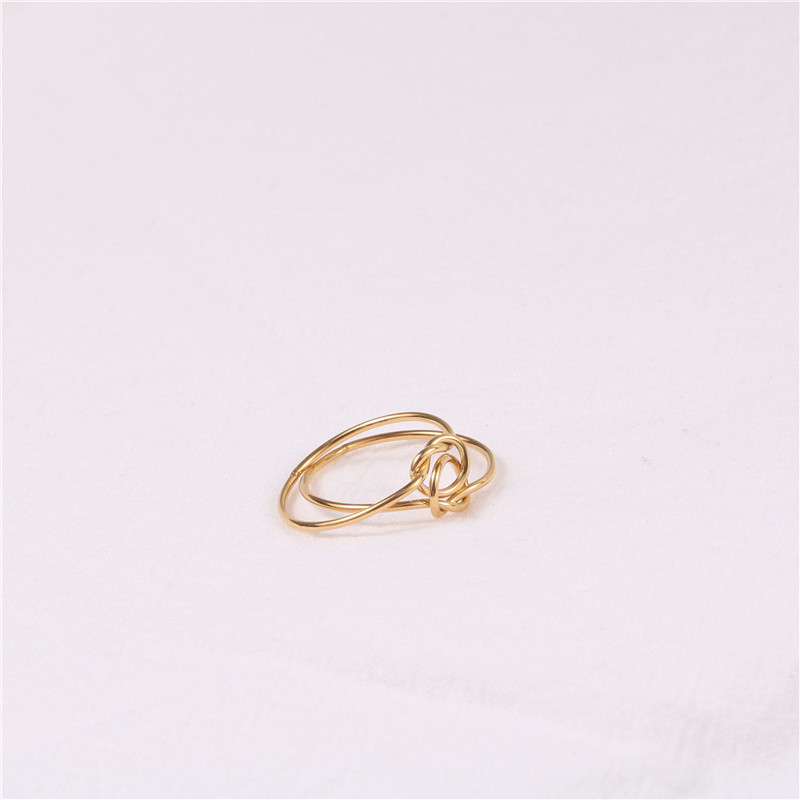 Double Knot Ring Knot Promise Ring Gold/Silver Two Toned Finger Ring Gifts For Her Love Knot Jewelry