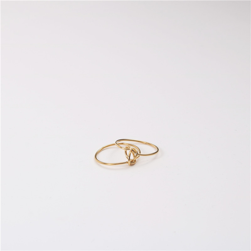 Double Knot Ring Knot Promise Ring Gold/Silver Two Toned Finger Ring Gifts For Her Love Knot Jewelry