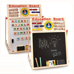 Multi Purpose Big Size Kids Shelf Educational Learning Wooden Magnetic Writing Board Accept OEM