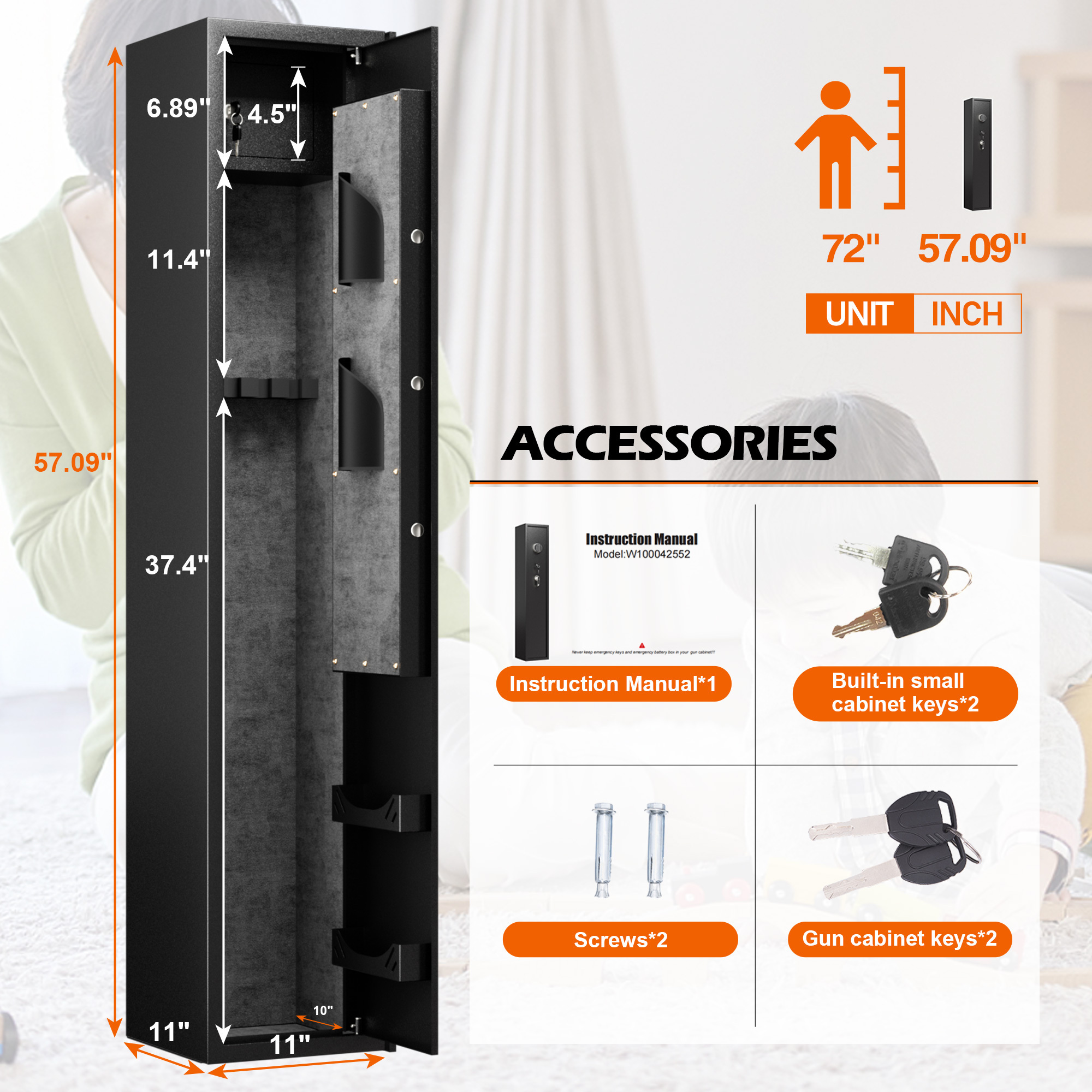 Hot Sale Digit Lock Electronic Gun Safe Large Safes Gun Safe For Wholesale Gun Cabinet