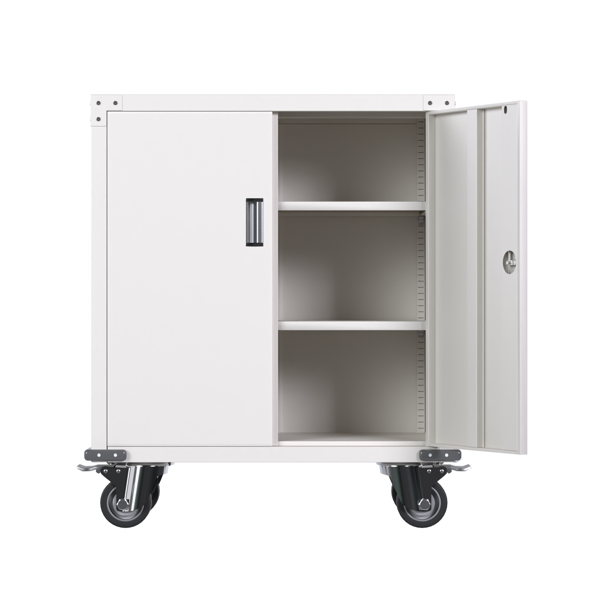 Wholesale Locker Storage Tool Cabinet with 4 Wheel Filing Mobile Office Cupboard White Stable Metal Steel Cabinet Furniture