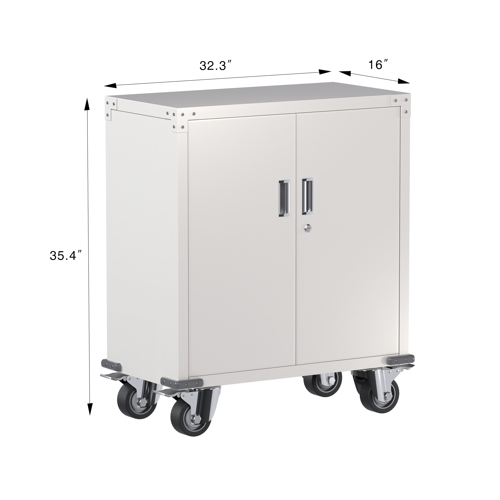 Wholesale Locker Storage Tool Cabinet with 4 Wheel Filing Mobile Office Cupboard White Stable Metal Steel Cabinet Furniture