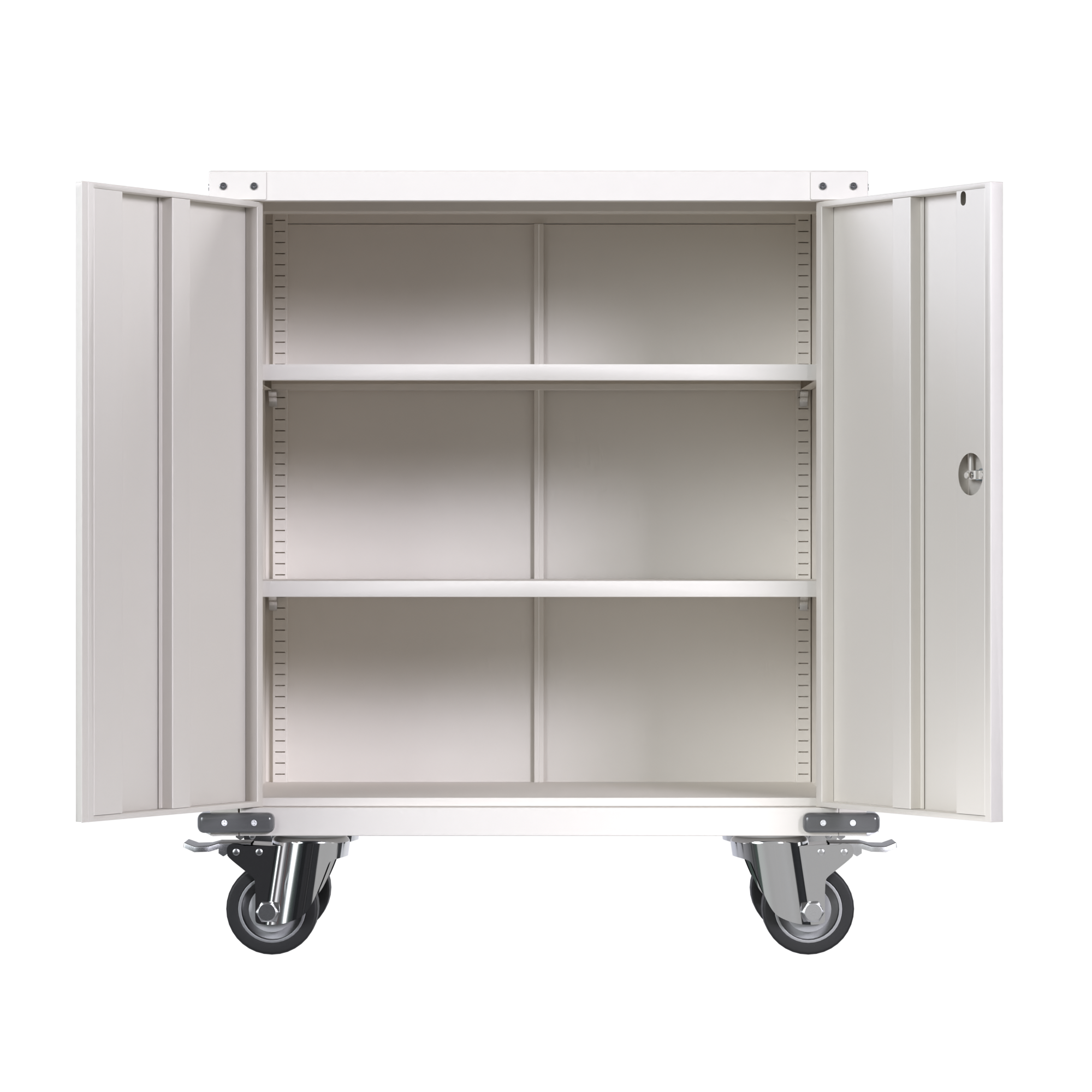 Wholesale Locker Storage Tool Cabinet with 4 Wheel Filing Mobile Office Cupboard White Stable Metal Steel Cabinet Furniture