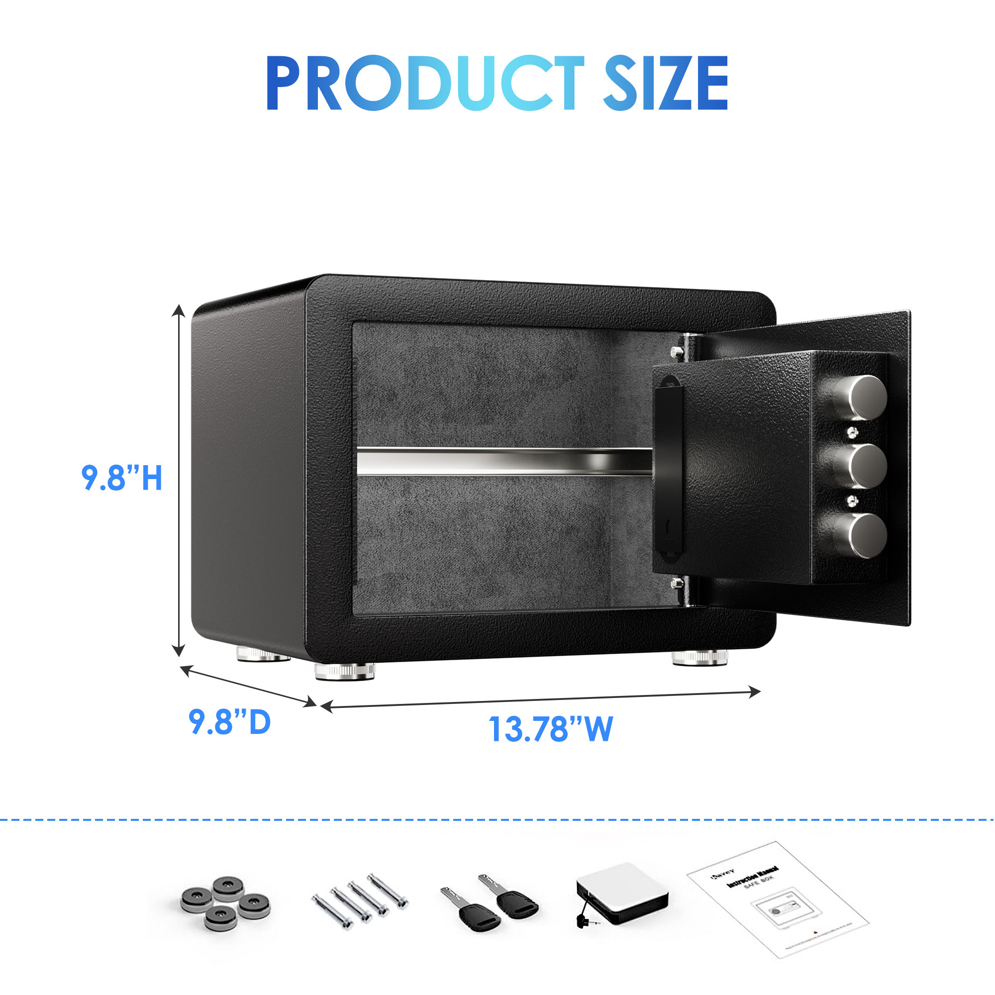 Underground Safe Money Locker Safe Money Safe Lock Box with Electronic Digital Keypad