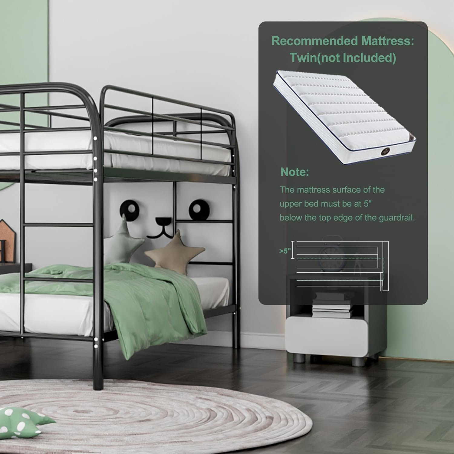 Wholesale Knock Down Modern Heavy Duty Double Metal metal bed frame bedroom furniture for kids room bunk bed