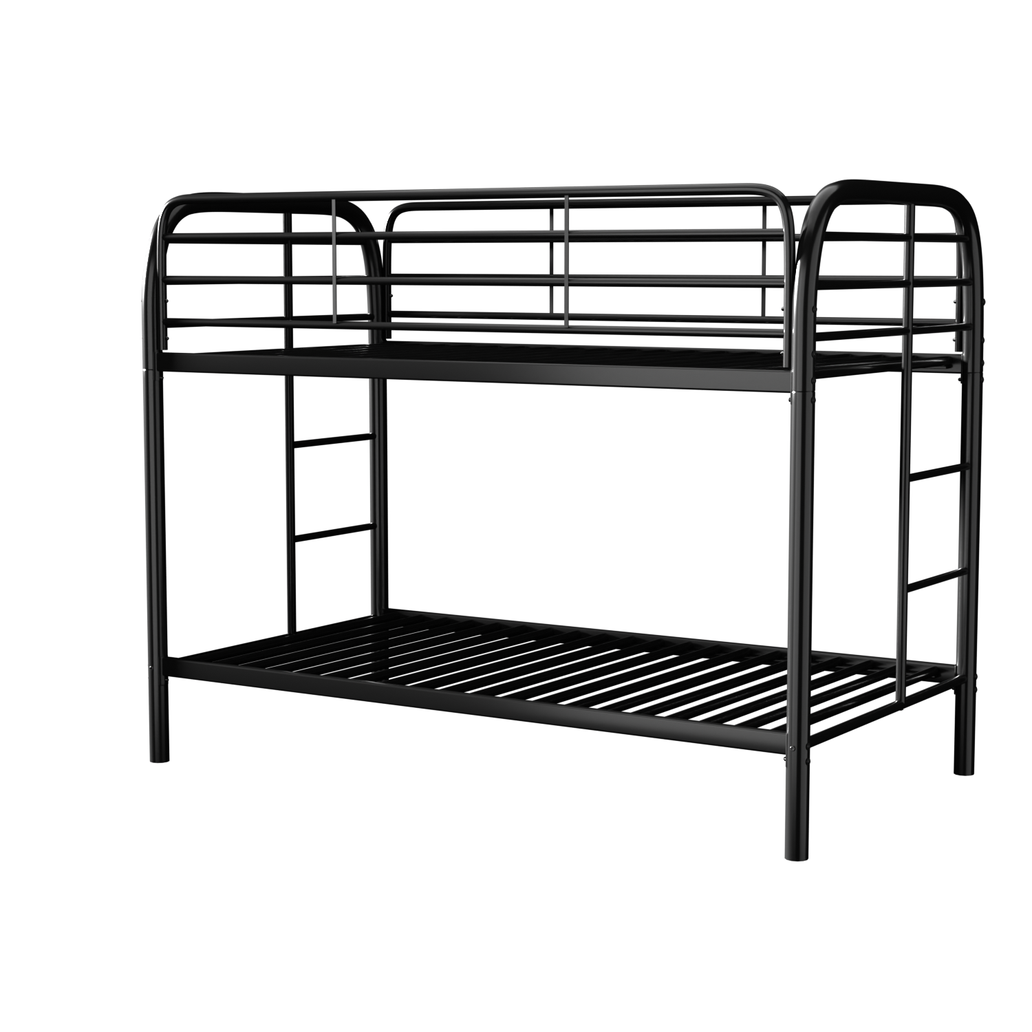 Metal Twin over Loft Bunk Bed Twin Size  with Metal Frame with Sturdy Guard Rail