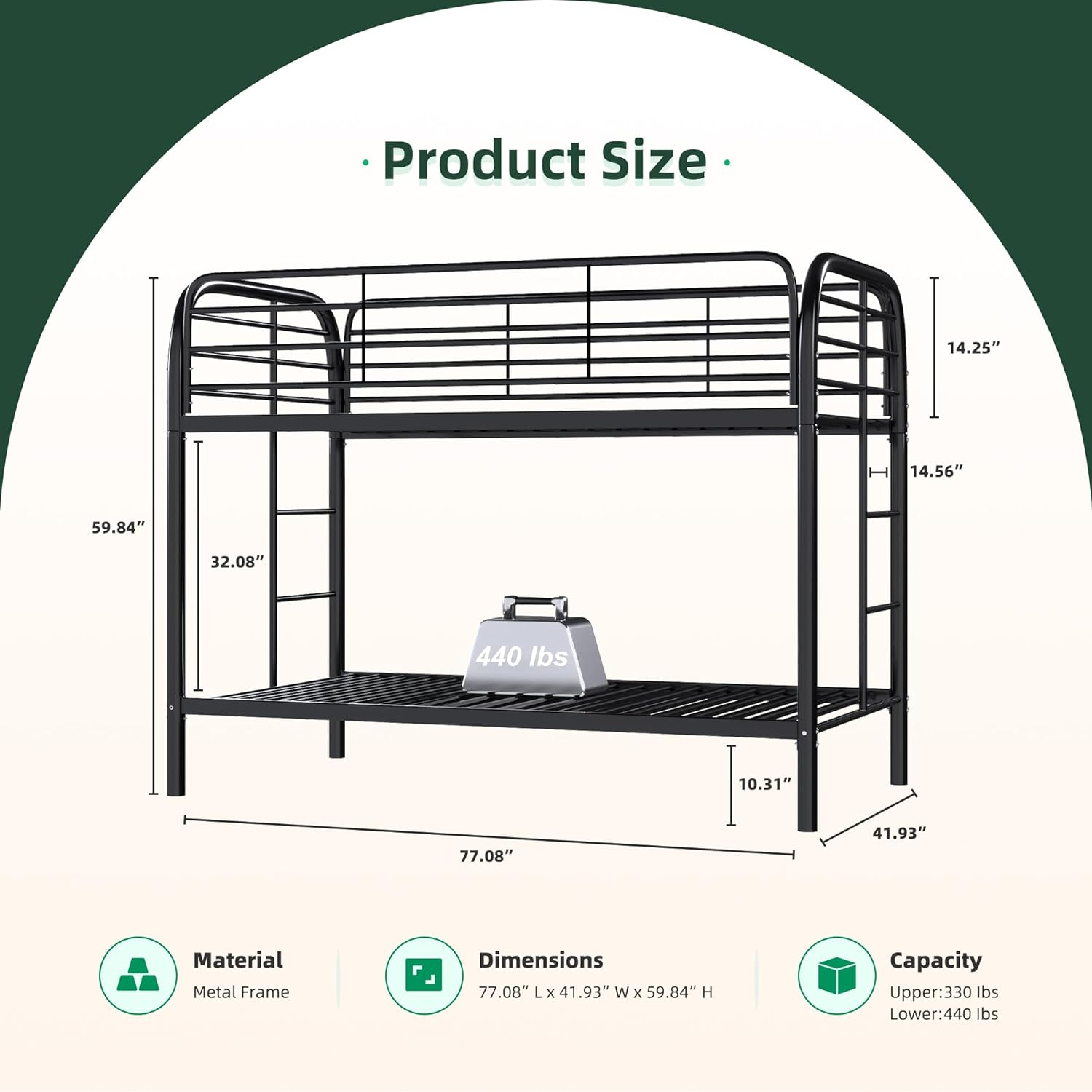 Bedroom Furniture Strong Bed Frame Double Design Up And Down Iron Steel Adult Bunk Metal Bed