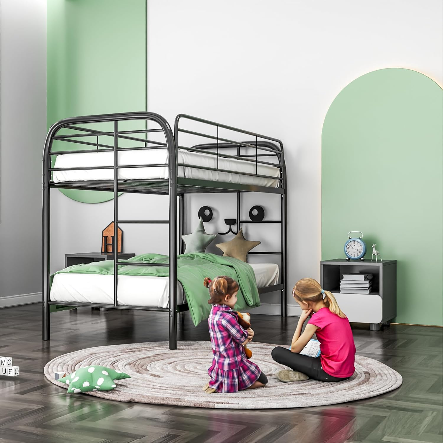 Bedroom Furniture Strong Bed Frame Double Design Up And Down Iron Steel Adult Bunk Metal Bed