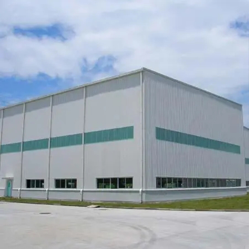 Industrial large span real estate prefabricated building galvanized steel structure workshop factory design for construction